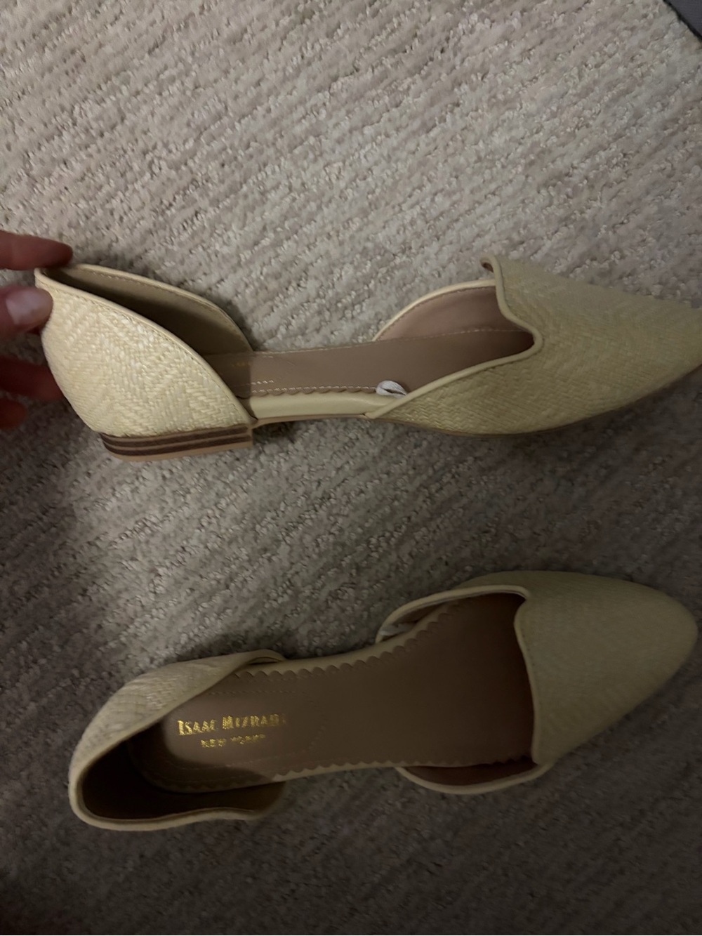 Isaac Mizrahi Pale Yellow D'Orsay Flat